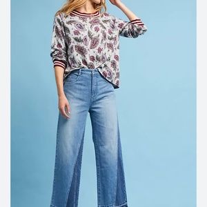 Pilcro Ultra High-Rise Cropped Wide-Leg Jeans